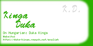 kinga duka business card